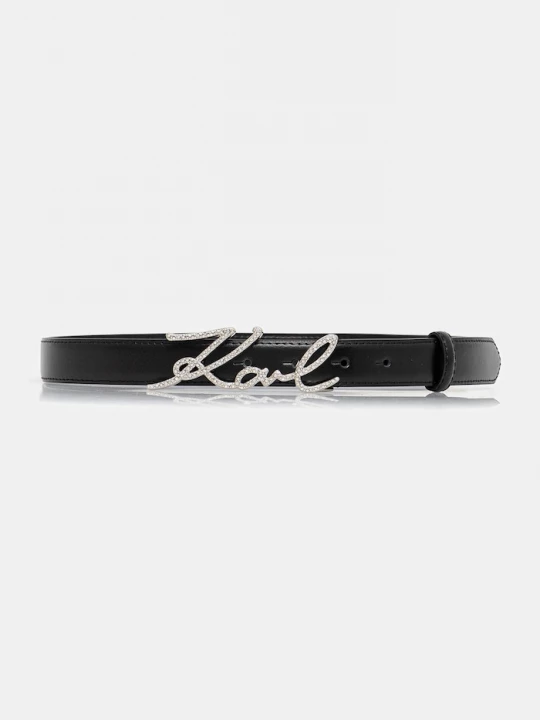 Obrázek produktu Karl Lagerfeld Kožený pásek Karl Lagerfeld K/SIGNATURE černá
