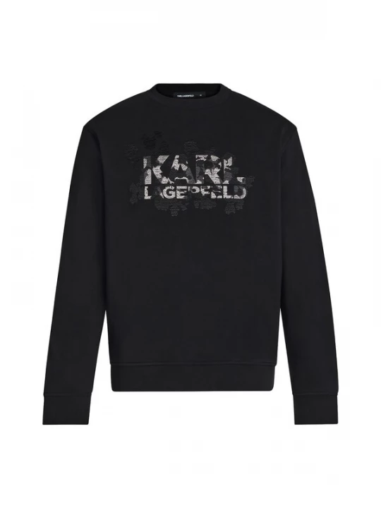 Obrázek produktu Karl Lagerfeld Mikina antracitová / světle šedá / černá
