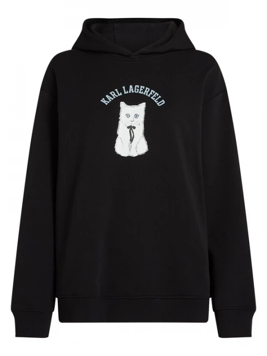 Obrázek produktu Karl Lagerfeld Mikina 'Choupette-Skizzen' světlemodrá / černá / bílá