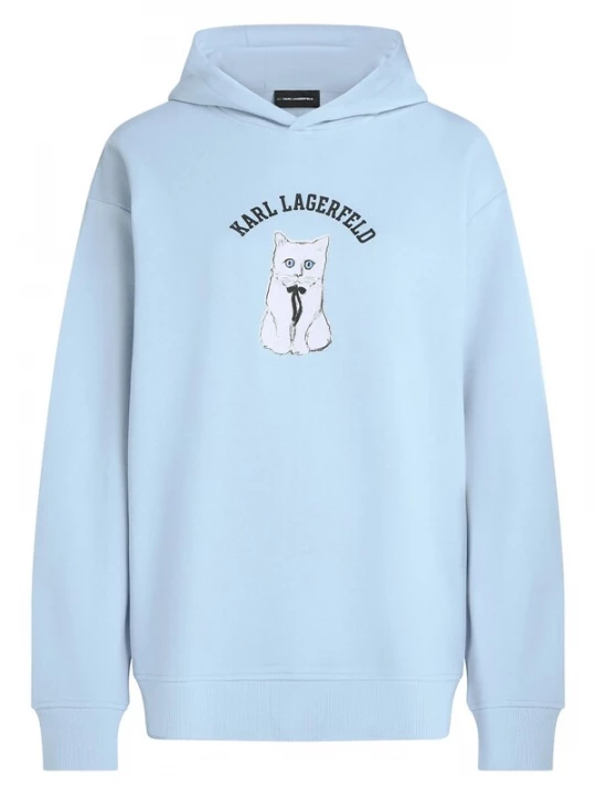Obrázek produktu Karl Lagerfeld Mikina 'Ikon Choupette' světlemodrá / černá / bílá