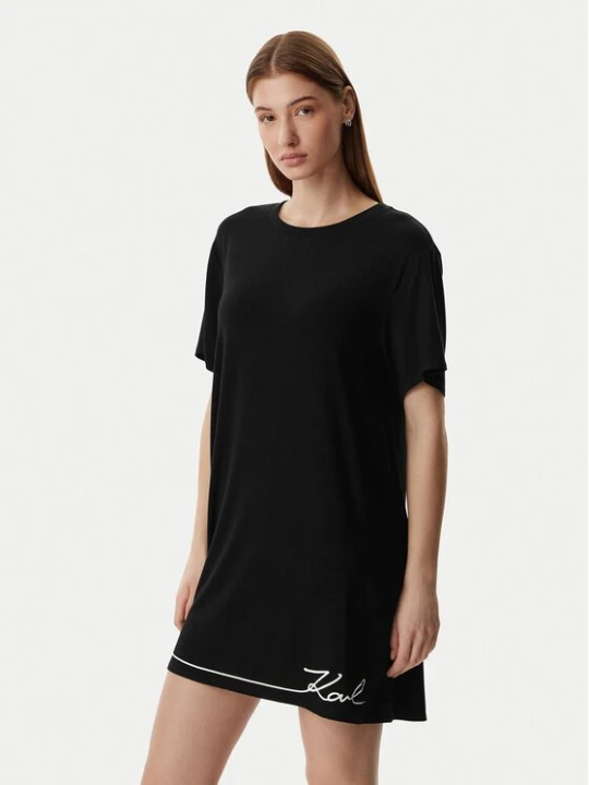 Obrázek produktu KARL LAGERFELD Noční košile B1W45009 Černá Regular Fit