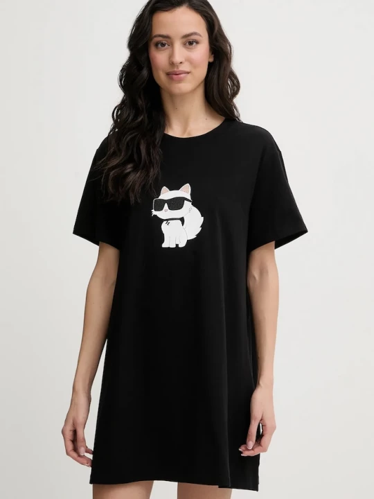 Obrázek produktu Karl Lagerfeld Noční košile Karl Lagerfeld IKON černá