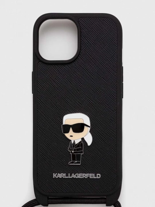 Obrázek produktu Karl Lagerfeld Obal na telefon iPhone 15 6.1 černá