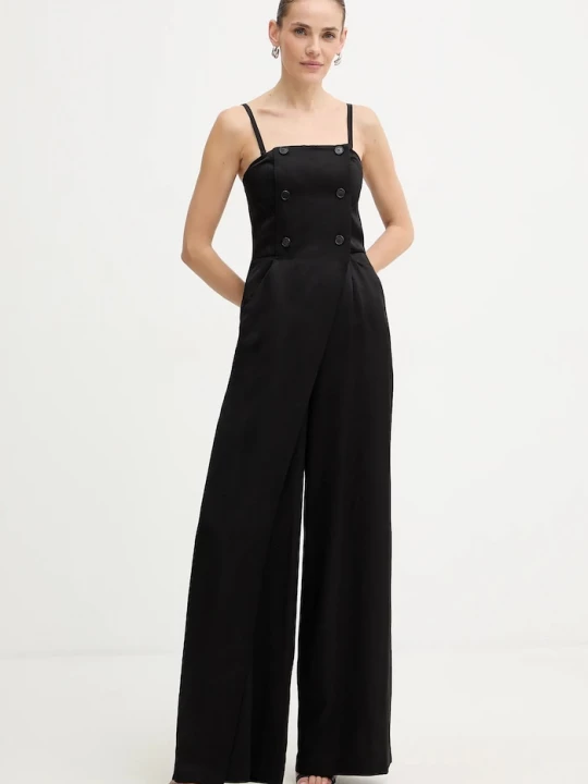 Obrázek produktu Karl Lagerfeld Overal s přídavkem lnu Karl Lagerfeld TAILORED JUMPSUIT černá
