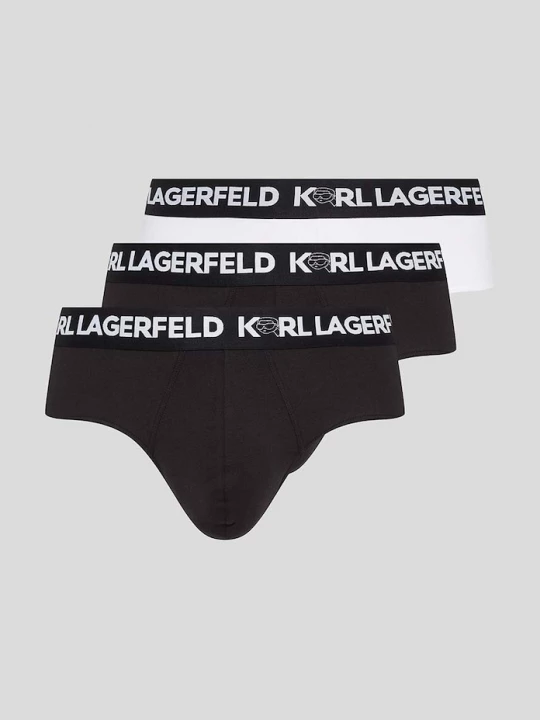 Obrázek produktu Karl Lagerfeld pánské slipy bavlněné elastanem 3-pack černá