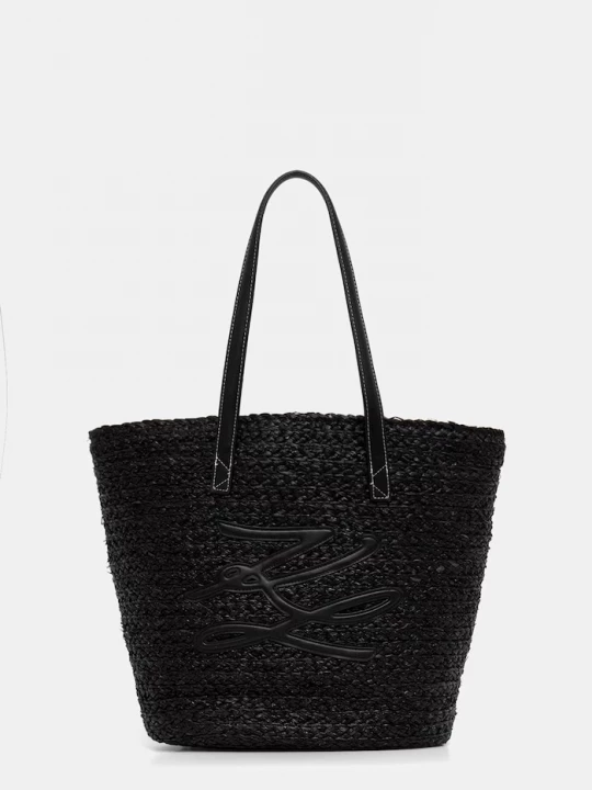 Obrázek produktu Karl Lagerfeld plážová taška dámská pletená K/AUTOGRAPH černá