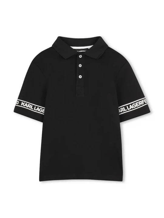 Obrázek produktu Karl Lagerfeld polo dětské bavlněné černá