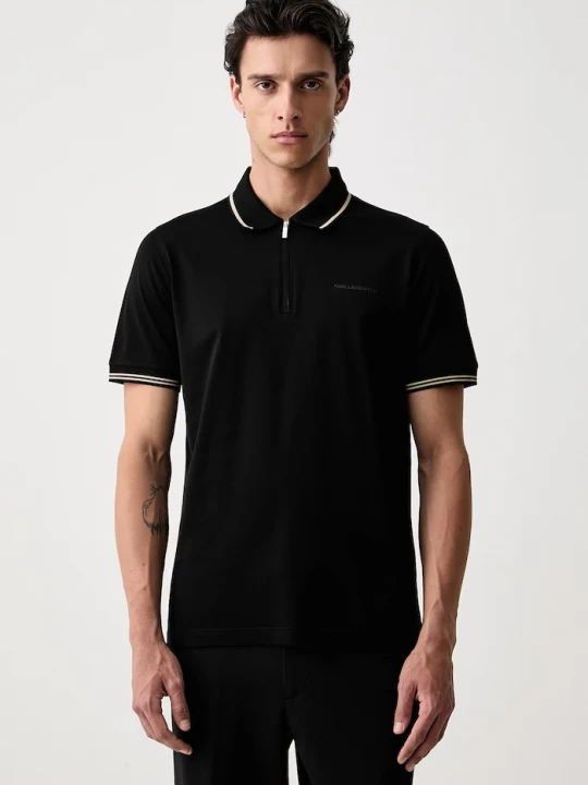 Obrázek produktu Karl Lagerfeld polo pánské bavlněné černá