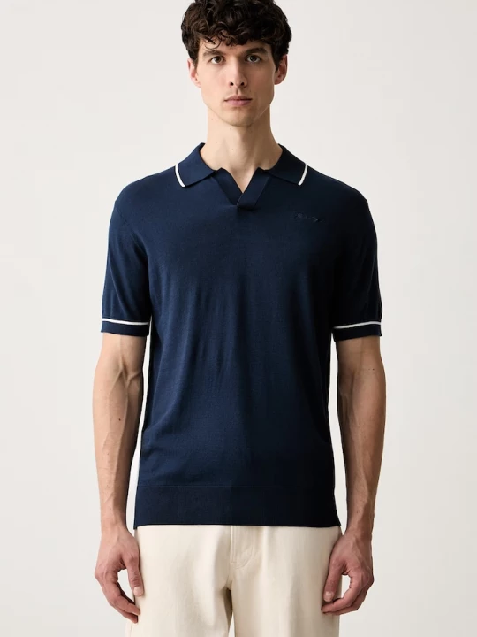 Obrázek produktu Karl Lagerfeld polo pánské viskózou námořnická modř