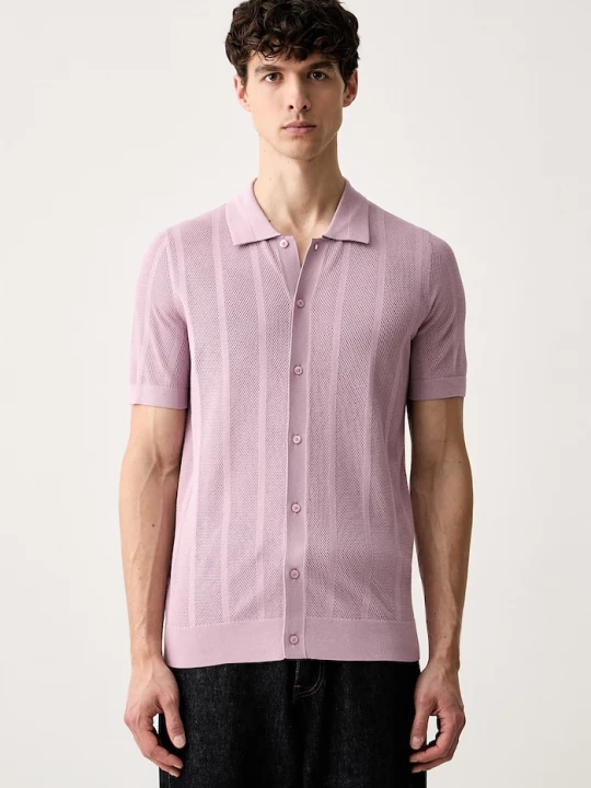 Obrázek produktu Karl Lagerfeld polo pánské viskózou růžová