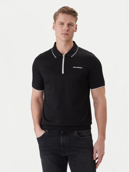Obrázek produktu KARL LAGERFELD Polokošile 745003 562200 Černá Regular Fit
