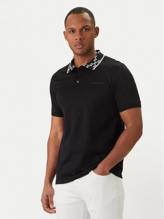 Obrázek produktu KARL LAGERFELD Polokošile 745010 562200 Černá Regular Fit