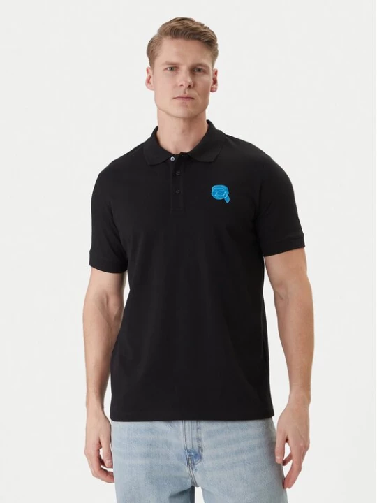 Obrázek produktu KARL LAGERFELD Polokošile 745015 562231 Černá Regular Fit