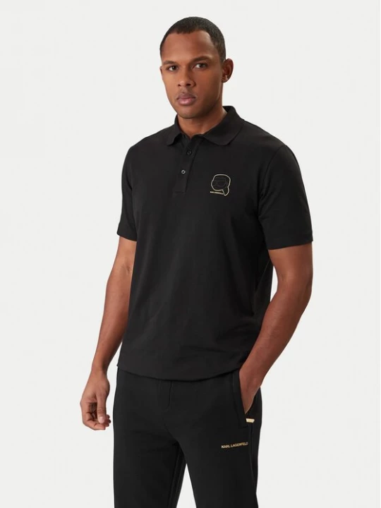 Obrázek produktu KARL LAGERFELD Polokošile 745025 561235 Černá Regular Fit