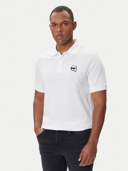 Obrázek produktu KARL LAGERFELD Polokošile 745710 500224 Bílá Regular Fit