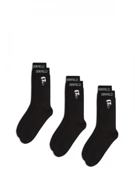 Obrázek produktu Karl Lagerfeld Ponožky 'Ikon' světle béžová / černá / bílá
