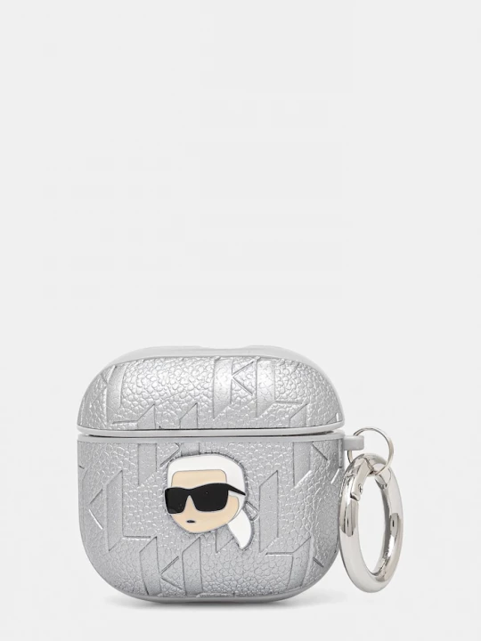Obrázek produktu Karl Lagerfeld Pouzdro na airpod Karl Lagerfeld AirPods 4 stříbrná