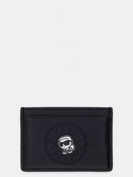 Obrázek produktu Karl Lagerfeld pouzdro na karty dámské kožené IKON černá