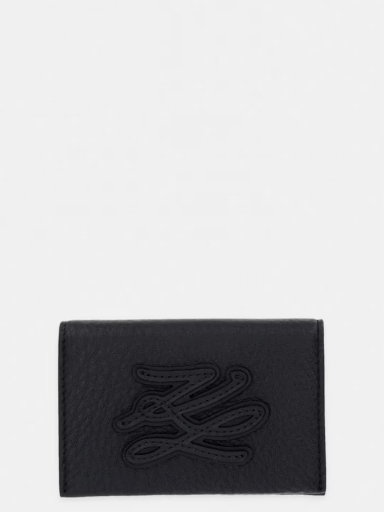 Obrázek produktu Karl Lagerfeld pouzdro na karty dámské kožené K/AUTOGRAPH černá