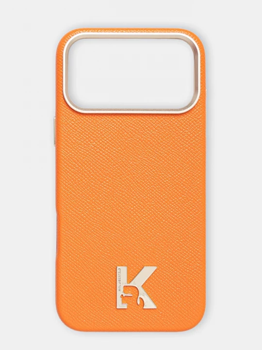 Obrázek produktu Karl Lagerfeld pouzdro na telefon dámské z imitace kůže iPhone 17 Pro Max oranžová