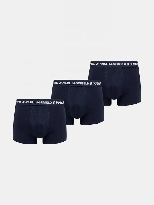 Obrázek produktu Karl Lagerfeld přiléhavé boxerky pánské bavlněné s elastanem 3-pack námořnická modř