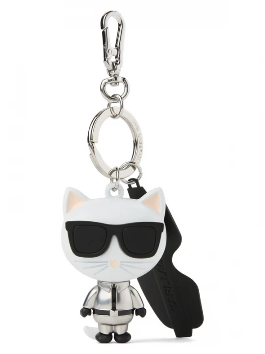 Obrázek produktu Karl Lagerfeld Přívěsek na klíče 'Choupette Ski' černá / stříbrná / bílá