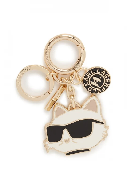 Obrázek produktu Karl Lagerfeld Přívěsek na klíče 'IKON CHOUPETTE'  krémová / tmavě béžová / zlatá / černá
