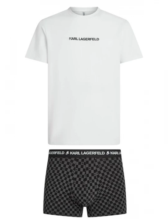 Obrázek produktu Karl Lagerfeld Pyžamo krátké šedá / černá / bílá