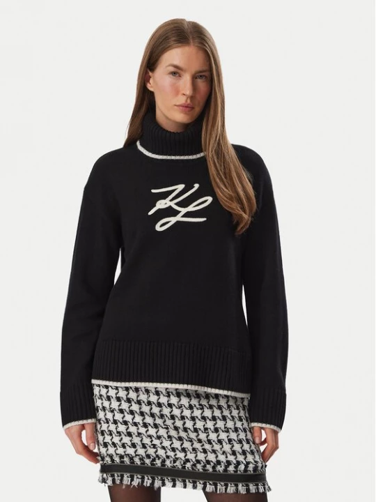 Obrázek produktu KARL LAGERFELD Rolák B4W18033 Černá Regular Fit