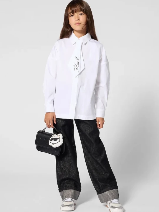 Obrázek produktu Karl Lagerfeld rovné dětské džíny černá