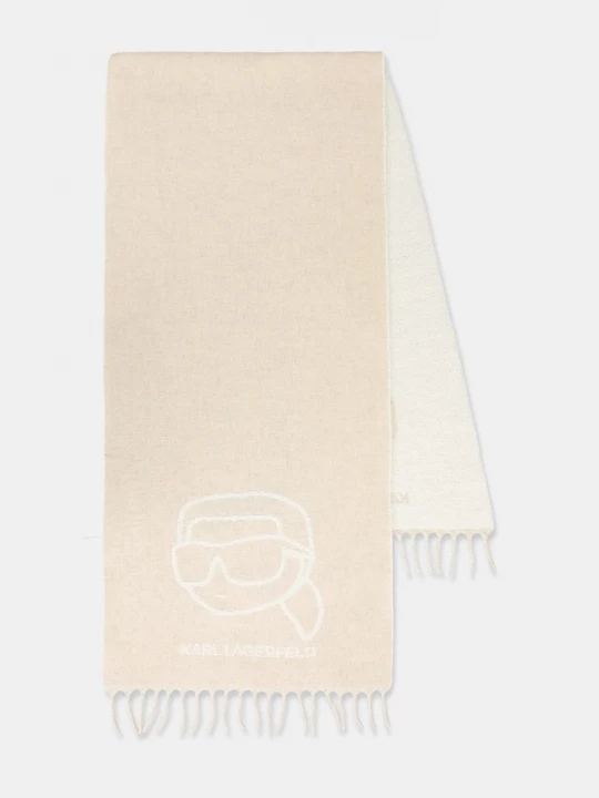 Obrázek produktu Karl Lagerfeld Šála s přídavkem vlny Karl Lagerfeld IKON béžová