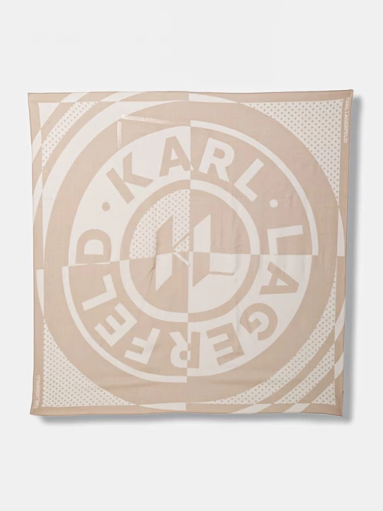 Obrázek produktu Karl Lagerfeld šátek dámský s příměsí hedvábí K / CIRCLE béžová