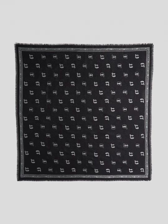 Obrázek produktu Karl Lagerfeld Šátek Karl Lagerfeld IKON černá