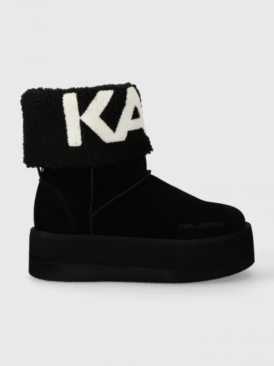 Obrázek produktu Karl Lagerfeld Semišové sněhule THERMO černá