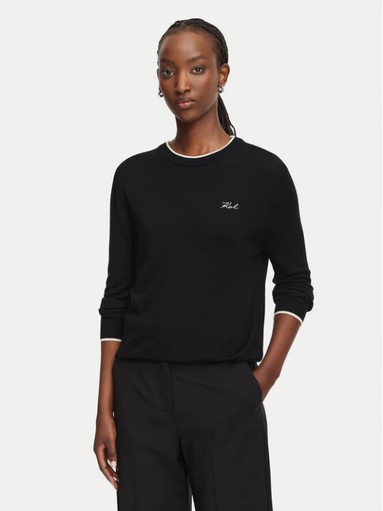 Obrázek produktu KARL LAGERFELD Svetr B3W18037 Černá Regular Fit