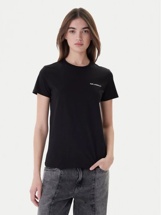 Obrázek produktu KARL LAGERFELD T-Shirt A1W17019 Černá Regular Fit