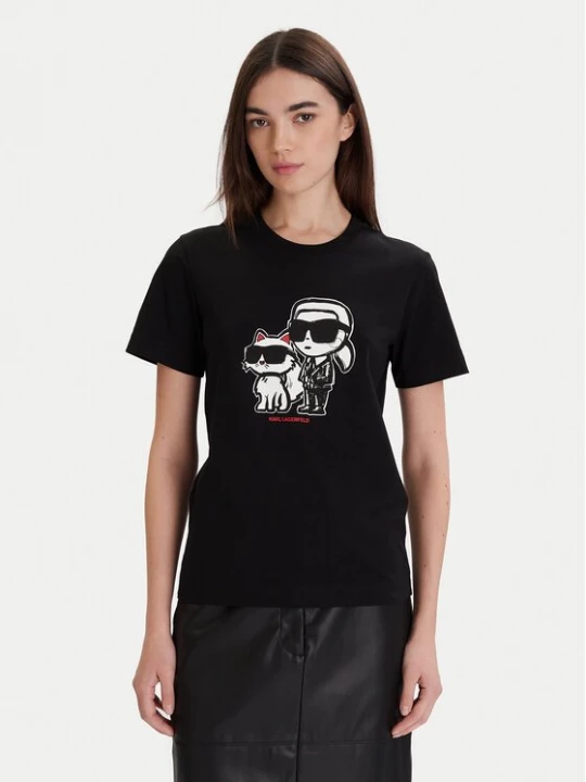 Obrázek produktu KARL LAGERFELD T-Shirt A1W17129 Černá Regular Fit