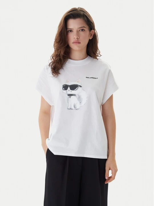 Obrázek produktu KARL LAGERFELD T-Shirt A2W17115 Bílá Loose Fit