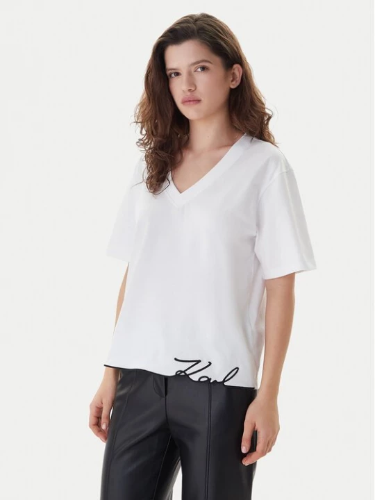 Obrázek produktu KARL LAGERFELD T-Shirt B1W17031 Bílá Relaxed Fit