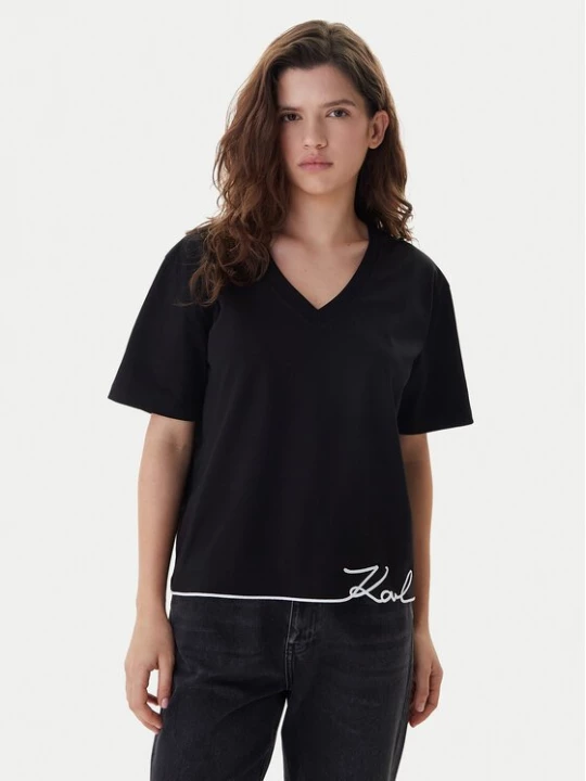 Obrázek produktu KARL LAGERFELD T-Shirt B1W17031 Černá Relaxed Fit