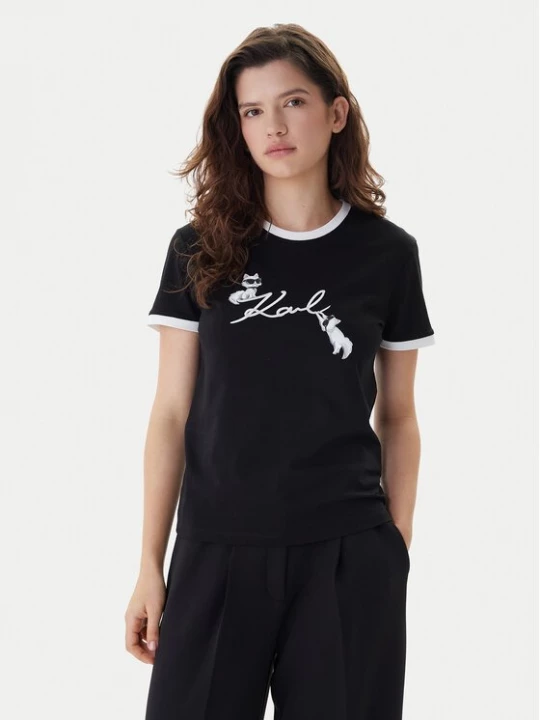 Obrázek produktu KARL LAGERFELD T-Shirt B1W17040 Černá Slim Fit