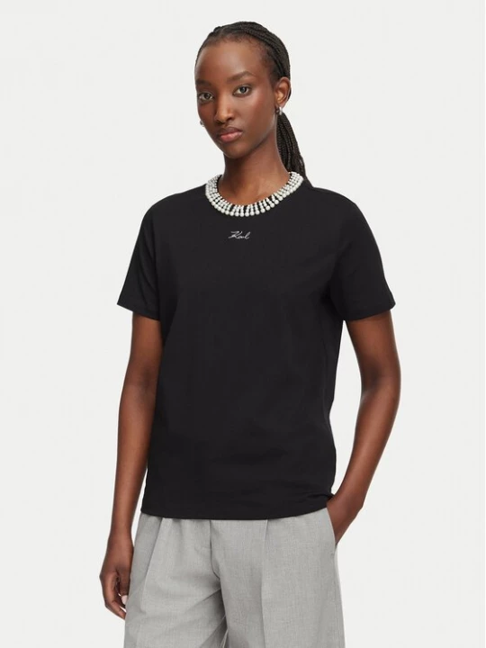 Obrázek produktu KARL LAGERFELD T-Shirt B3W17057 Černá Regular Fit
