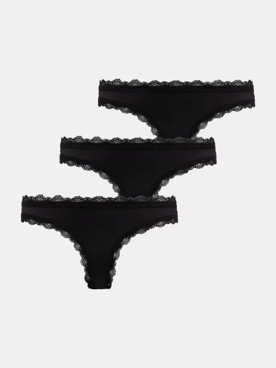 Obrázek produktu Karl Lagerfeld tanga dámské 3-pack černá