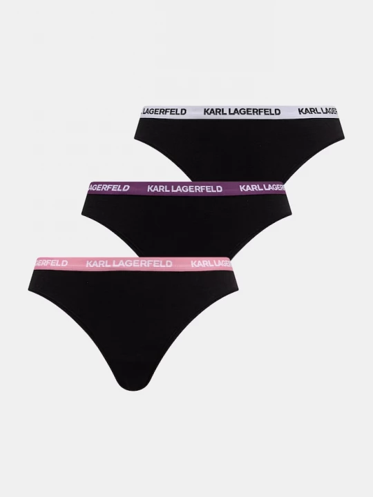 Obrázek produktu Karl Lagerfeld tanga dámské bavlněné s elastanem 3-pack černá