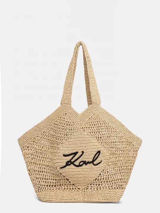 Obrázek produktu Karl Lagerfeld tote taška dámská z pletenky K/SIGNATURE béžová