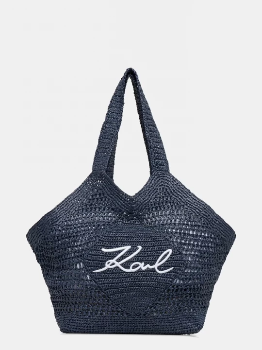 Obrázek produktu Karl Lagerfeld tote taška dámská z pletenky K/SIGNATURE námořnická modř