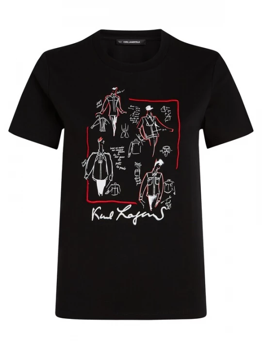 Obrázek produktu Karl Lagerfeld Tričko  červená / černá / bílá