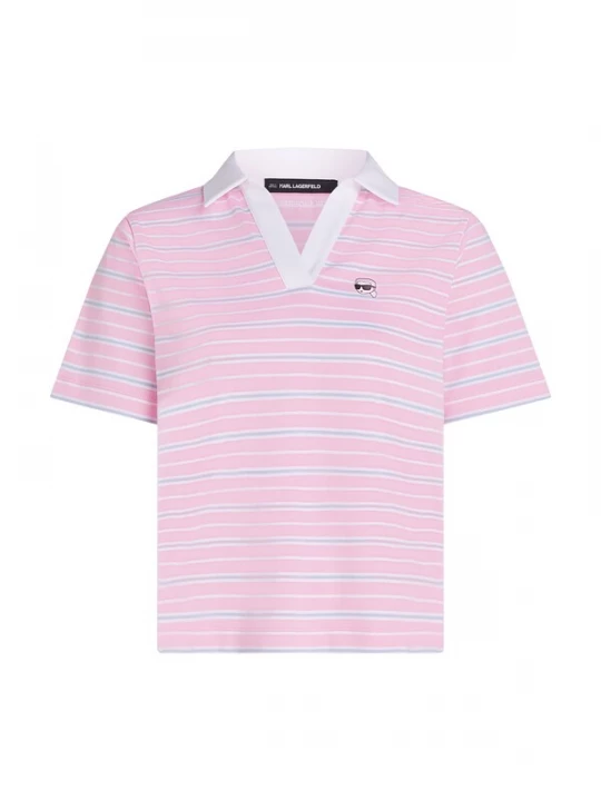 Obrázek produktu Karl Lagerfeld Tričko 'Ikon Stripe' světlemodrá / starorůžová