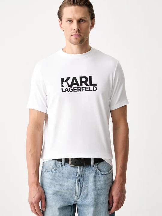 Obrázek produktu Karl Lagerfeld tričko pánské bavlněné bílá