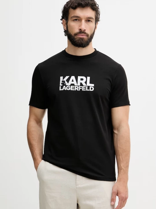 Obrázek produktu Karl Lagerfeld tričko pánské bavlněné černá